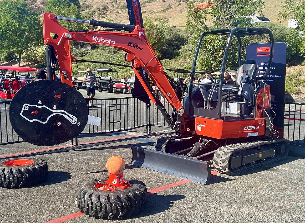 Kubota U35-4 mini excavator parked at a work site